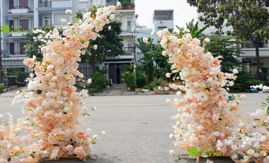 100+ mẫu cổng hoa lụa đẹp nhất 