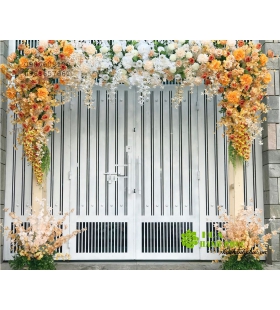 cổng hoa lụa đẹp nhất năm 2022 _ cổng hoa chuyển màu cao cấp 